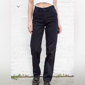 Brandy Melville Crispina Navy Blue Straight-Leg Work Pants